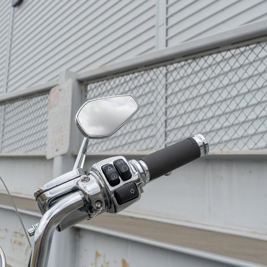 MINI STOCKER FORGED MIRRORS, CHROME