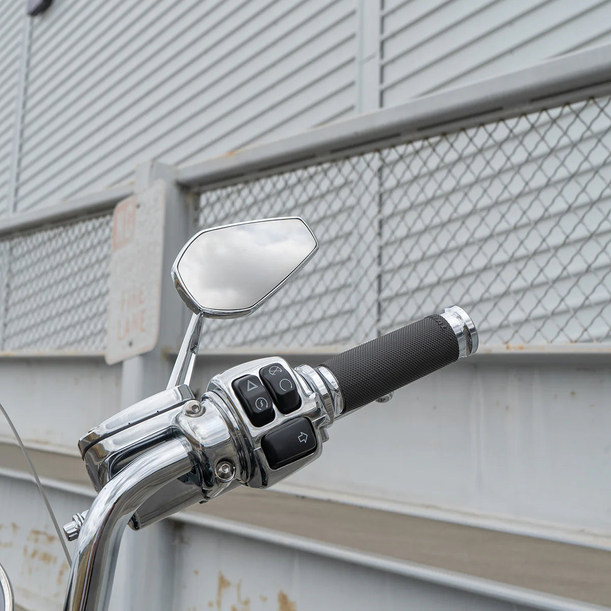 MINI STOCKER FORGED MIRRORS, CHROME